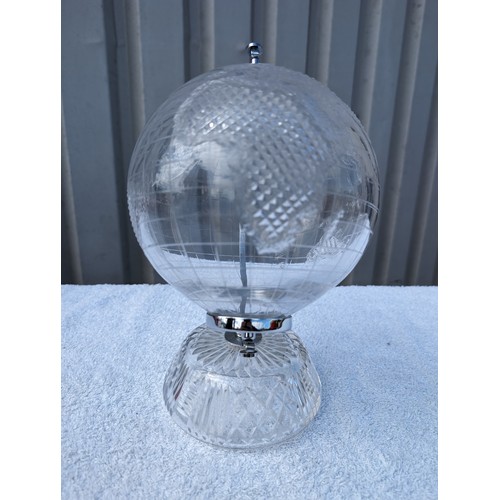 138 - Excellent Retired Waterford Crystal World Globe, Etched Waterford Mark To Base Excellent Condition 3... 