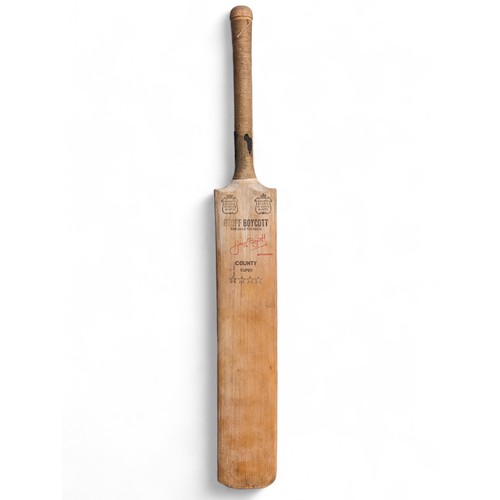 213 - Vintage Geoff Boycott - Caerulex Salix Willow Bat County Sports St Neots Hunts - Autograph Super 4 S... 