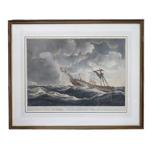 45A - Francis Jukes after Thomas Luny (1759-1837) East Indiaman Essex Aquatints (4) Originally purchased f... 