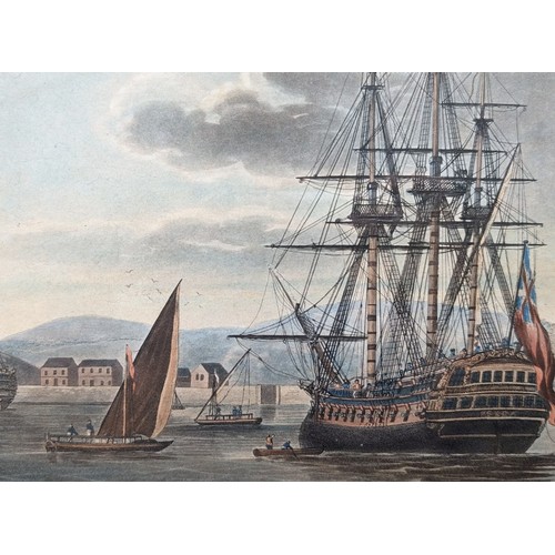 45A - Francis Jukes after Thomas Luny (1759-1837) East Indiaman Essex Aquatints (4) Originally purchased f... 