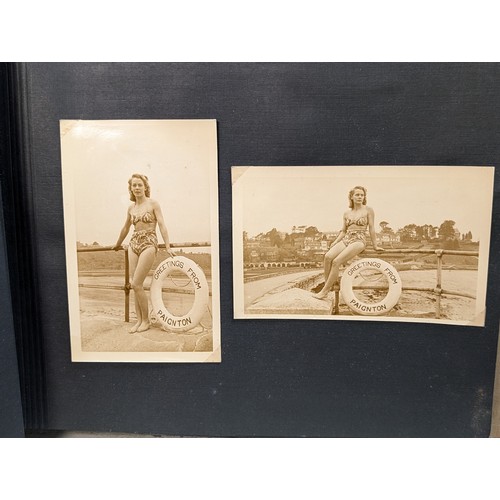 8 - Two Albums Devon Interest - Torquay - Miss Devon 1950, Welcome to Torquay Advertisements, Riviera Ci... 