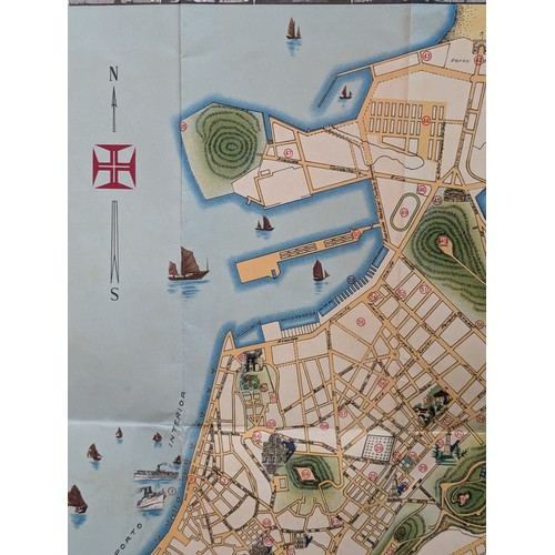 9 - Original Macau Vintage Map 1949 48x61cm - Excellent Condition For Age Seldom Seen Example