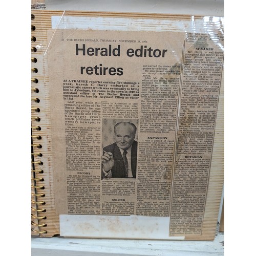 17 - Good Album - Appears Dedicated to Gareth Harry Herald Editor - Good Quantity of Clippings, Awards, P... 