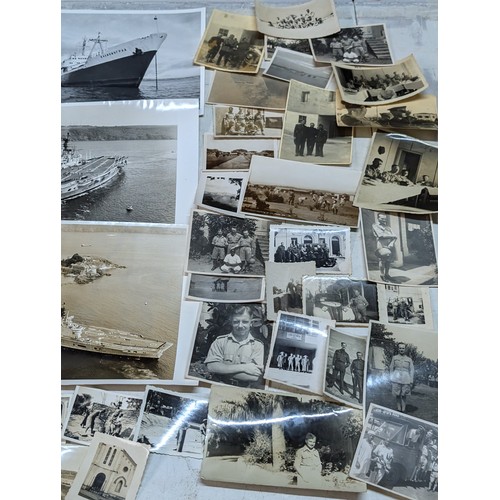 23 - Good Quantity Military Photographs, WW1 / WW2, Some Marked Air Ministry, Carriers, Sardinia, Plus Ot... 