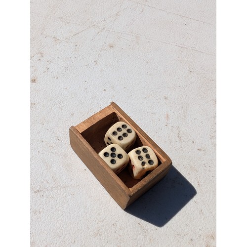 57 - Vintage Mahjong Set - Bone and Bamboo, Housed Over Four Drawers With Brass Furniture. Appears Comple... 