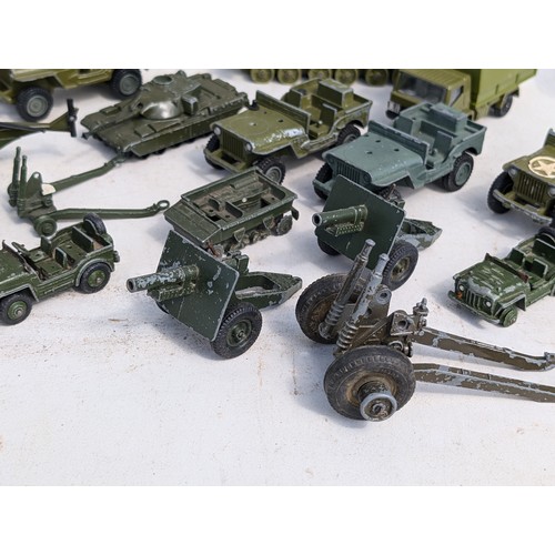 59 - Good Quantity Dinky, Corgi, Matchbox Etc Diecast Military Vehicles Including Mack Truck, Plus Others