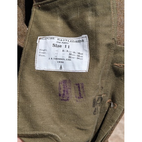 104 - 1956 Blouse Battledress Size 11 - Marked Inside Label