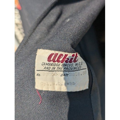 107 - Royal Army Ordnance Corps 1958 Cpl W D Webb Jacket and Trousers - Alkit Labels Few Small Marks / Hol... 