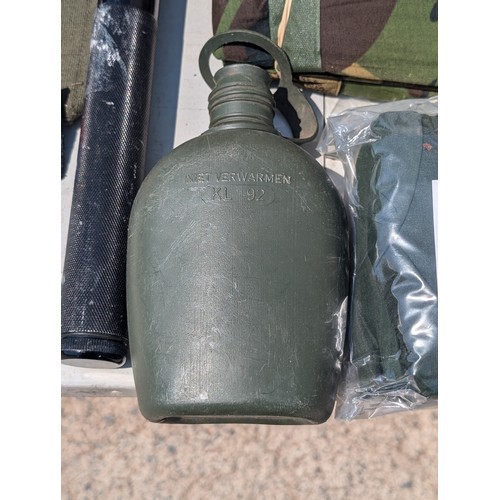 110 - Bundle Militaria - Two Pairs Military Issued Boots Plus one Spare Marching Boot - New Sealed Smock, ... 