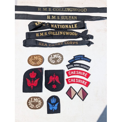 112 - Bundle Vintage Military Patches / Bands - Including LMG, RNR Etc