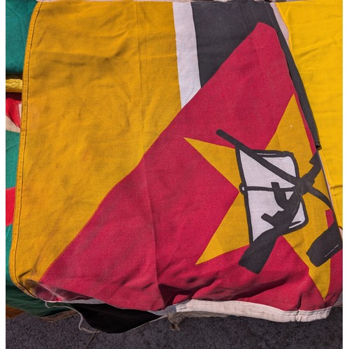 118 - Large Bundle (20) Large Most Appx 200x90cm World Military Flags - Were On Display In Military Attrac... 