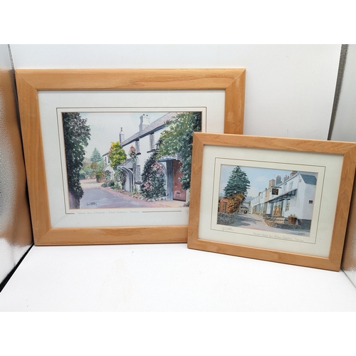 192 - Excellent Pair of Signed John Parry Prints, Both Depicting Scenes from Stoke Gabriel. Framed and Gla... 