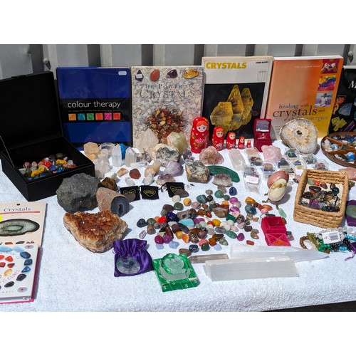 254 - Huge & Extensive Collection Of Crystals, Rocks & Minerals, Semi Precious Stones & Literature. Far To... 