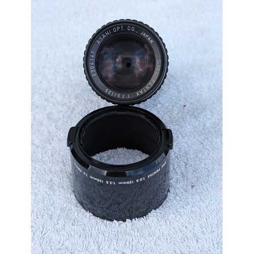 262 - PENTAX smc PENTAX 135mm F3.5 Telephoto Prime Lens Good Order With Case