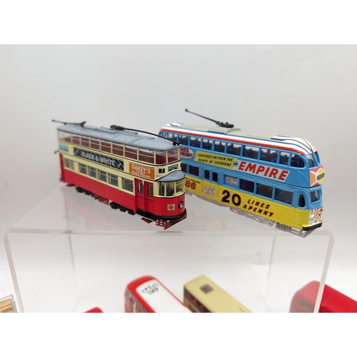 310 - Qty (15) Excellent Diecast Vehicles To Include, Trams, Buses, Eddie Stobart, All In Excellent Condit... 