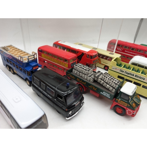 310 - Qty (15) Excellent Diecast Vehicles To Include, Trams, Buses, Eddie Stobart, All In Excellent Condit... 