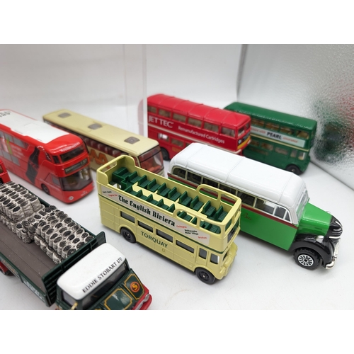 310 - Qty (15) Excellent Diecast Vehicles To Include, Trams, Buses, Eddie Stobart, All In Excellent Condit... 