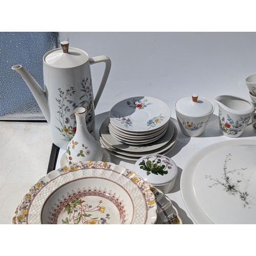 30 - Large Qty Ceramics To Include; Doulton Greenbrier, Seltmann Monika Coffee Set, Wedgwood Plus Jugs Pl... 