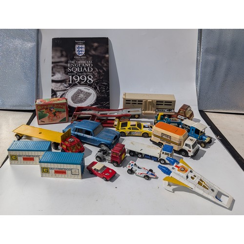 52 - Quantity Playworn Diecast - Matchbox, Corgi, Tonka, Includes Tonka HorseBox, Buck Rogers Starfighter... 