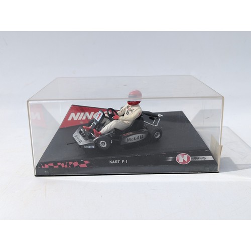 56 - Qty (4) Ninco 1:32 Scalextric Cars - Boxed, Appear Lightly Used. Includes N47 Go Kart Belson, F1 Ser... 