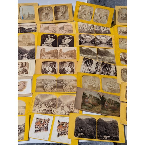 65 - Large Quantity Original Antique Viewer Card Slides - Various Subjects Some Victorian, Topical, Lands... 