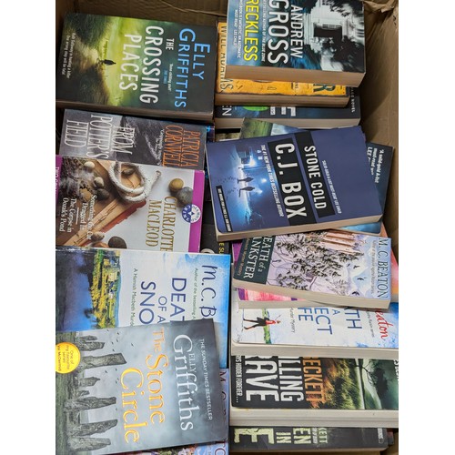 66 - Huge Quantity (7) Boxes Appx 400kg, 100s Appx 750 Fiction Novels. Lots of Military, Sci Fi, Horror I... 