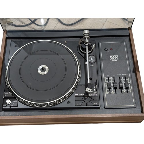 290 - Vintage Boots Audio 4500 Turntable With Original Speakers, Speakers Need Attention Belt Drive Untest... 