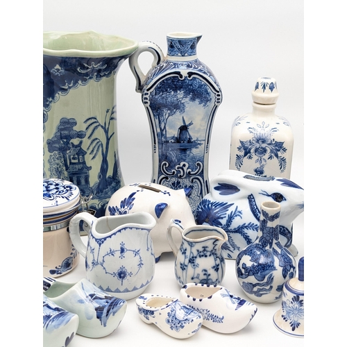 157 - Large Bundle Blue and White Ceramics, Delft, Chinese, Plus Lots More!