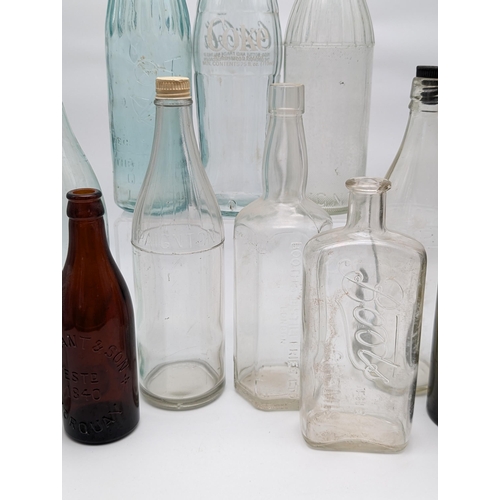 164 - Bundle (11) Vintage Glass Bottles, Dawes, Coca Cola, Local, Plus Other Advertising Bottles Most Appx... 