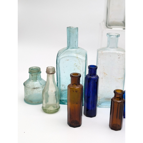 166 - Good Quantity Mostly Apothecary Jars, (25) Cobalt Blue Glass, Set of Four Large Jars, Plus Other Adv... 