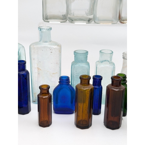 166 - Good Quantity Mostly Apothecary Jars, (25) Cobalt Blue Glass, Set of Four Large Jars, Plus Other Adv... 