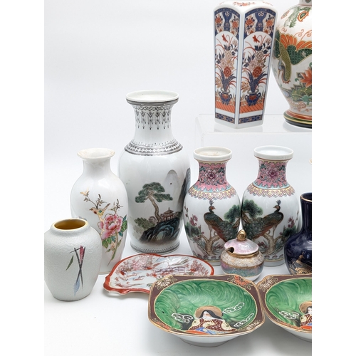 175 - Large Bundle Chinese / Asian Ceramics. Including Ginger Jars, Pots, Bud Vases Etc. Some Marked to Ba... 