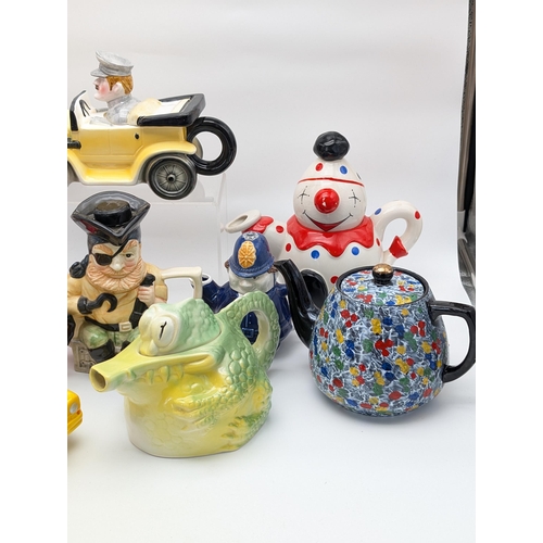 183 - Large Quantity Vintage Novelty Teapots, To Include; Only Fools And Horses, Clowns, Cardew Licorice T... 