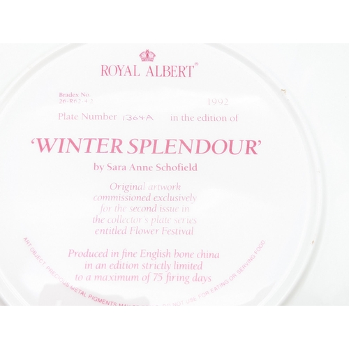 245 - Pair Royal Albert Commemorative Plates - Winter Splendour & Summer Radiance 11