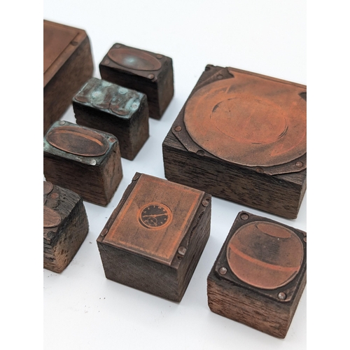 255 - Local History Copper Wood Printers Plates for Harry Grant & Sons Torquay. Including Vase Copper Plat... 