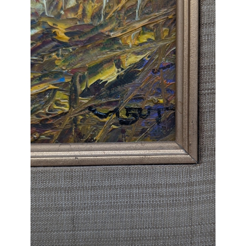 319 - Vintage Oil On Board, Workers In A Ricefield / Pickers. Excellent Signed Lower Right Indistinct 31x2... 