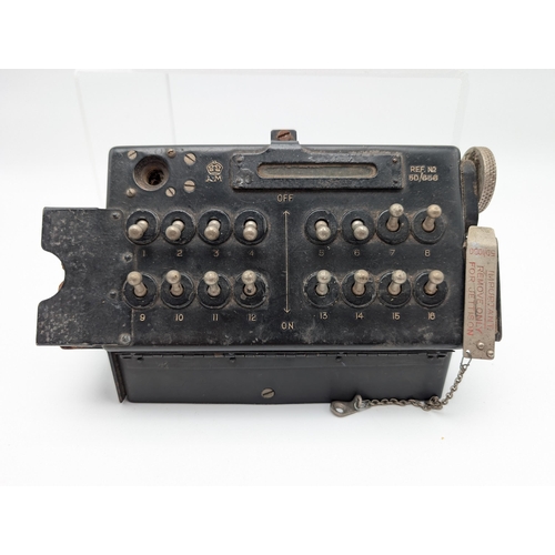 339 - a WWII Second World War Lancaster Bomb-Aimers Bomb Compartment Arming Switch Panel. Various Official... 