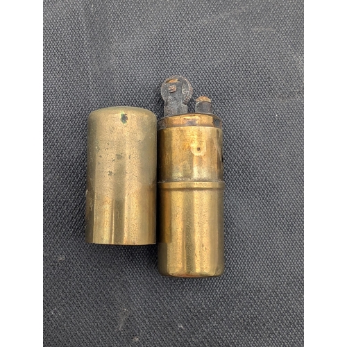 342 - Vintage The Parr UL Petrol Trench Lighter, Brass Construction. Appears Overall Good Condition Along ... 