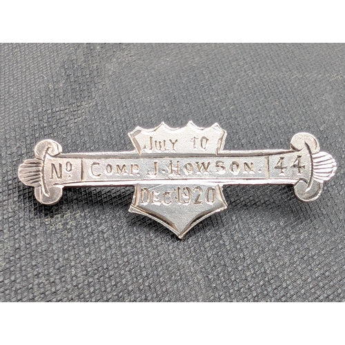 348 - Sterling Silver Brooch, Marked July-Dec 1920 Comr J Howson No 44, Believed to Be in Relation to John... 