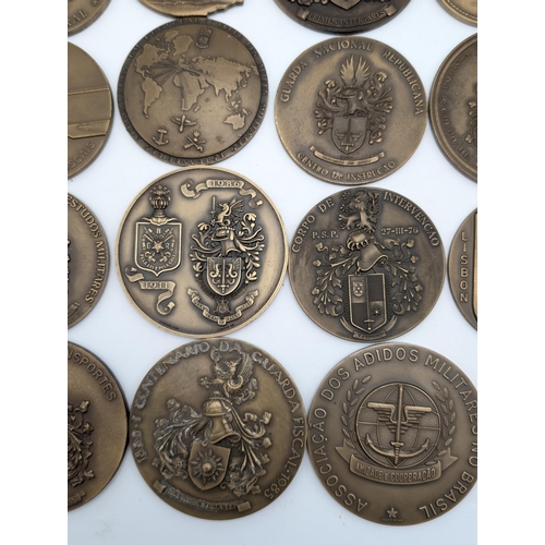 356 - Excellent Bundle (30) Mostly Portugese / European Bronze Medals For Various Campaigns. Avg Size 9cm ... 