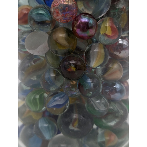 363 - Large Jar Of Vintage & Contempoary Marbles