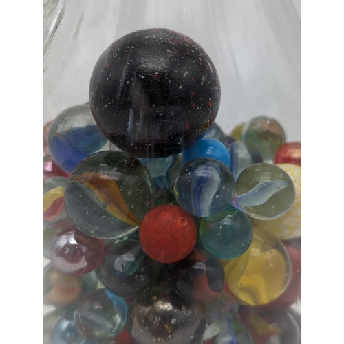 363 - Large Jar Of Vintage & Contempoary Marbles