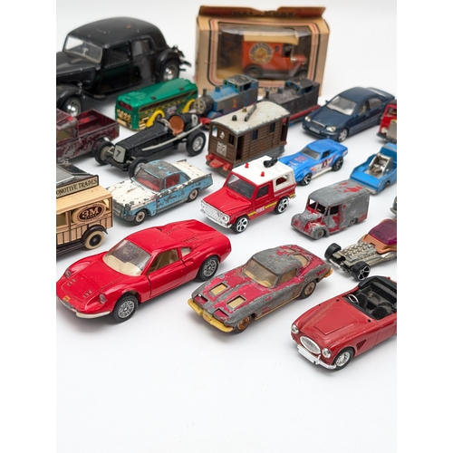 371 - Mixed Bundle Playworn Diecast, Corgi, Burago, Etc