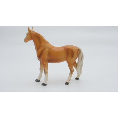 69 - Palomino Mare Ceramic Horse Figurine - Marked H2181 to Base 16x17cm