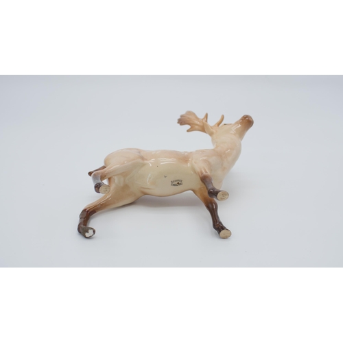 74 - Beswick Stag Figurine In Excellent Condition Marked Beswick To Base 21x17cm