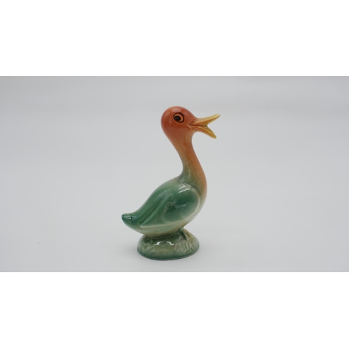 77 - Group (10) Vintage Bird / Duck Figurines Keele Street pottery Budgie, Weatherby Duck, Large Unmarked... 