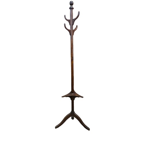 49 - Excellent Quality Oak Coat Stand, 186cm