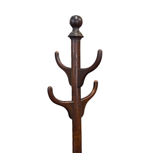 49 - Excellent Quality Oak Coat Stand, 186cm