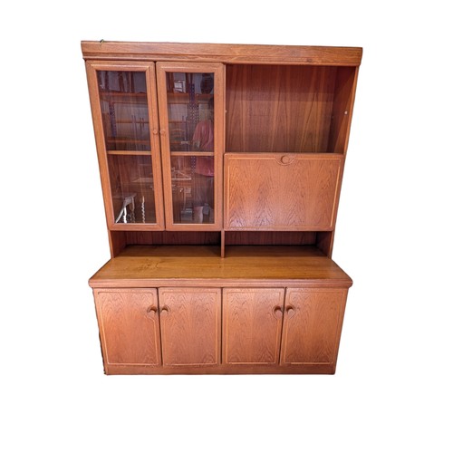 42 - Mid Century Teak Furniture, 3 Drawer Bedside, 4 Drawer Chest Plus 3 Door Display Cabinet. Believed T... 