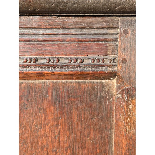 29 - Antique 17c Charles II Joined & Oak Boarded Oak Mural Ventilated Livery Cupboard, Single Door With T... 